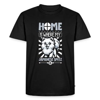 Home - Japan-Spitz - Men's Premium Organic T-Shirt - black - Front - Nico (187cm)