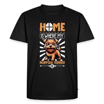 Accueil - Norfolk Terrier - T-shirt Premium bio Homme - noir - Devant - Nico (187cm)