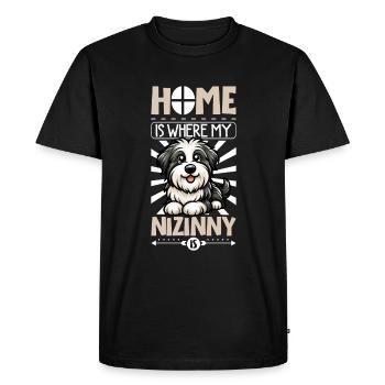 Accueil - Polski Owczarek Nizinny - T-shirt Premium bio Homme - noir - Devant - Nico (187cm)