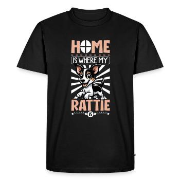 Home - Rat Terrier - Men's Premium Organic T-Shirt - black - Front - Nico (187cm)