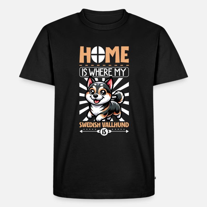 Zuhause - Västgötaspets - Männer Premium Bio T-Shirt - Schwarz