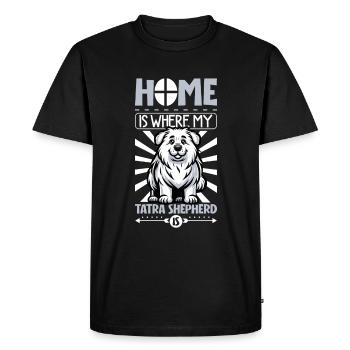 Page d’accueil - Polski Owczarek Podhalanski - T-shirt Premium bio Homme - noir - Devant - Nico (187cm)