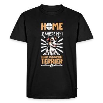 Accueil - Teddy Roosevelt Terrier - T-shirt Premium bio Homme - noir - Devant - Nico (187cm)