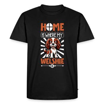 Accueil - Welsh Springer Spaniel - T-shirt Premium bio Homme - noir - Devant - Nico (187cm)