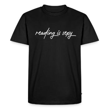 Reading Is Sexy Bookworm Bookworm Reading Books - Men's Premium Organic T-Shirt - black - Front - Nico (187cm)