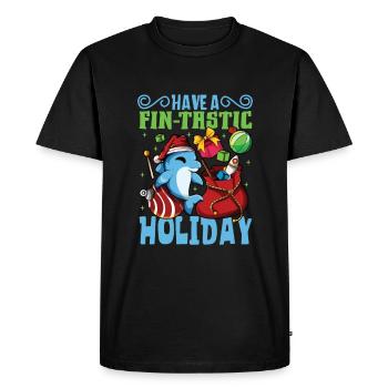 Passez des vacances inoubliables - Christmas Dolphin - T-shirt Premium bio Homme - noir - Devant - Nico (187cm)