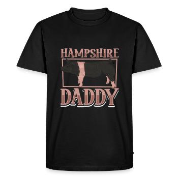 Papa cochon du Hampshire - T-shirt Premium bio Homme - noir - Devant - Nico (187cm)