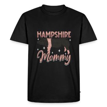 Maman cochon du Hampshire - T-shirt Premium bio Homme - noir - Devant - Nico (187cm)
