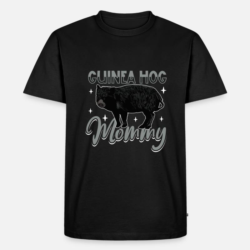 Guinea Hog Mama - Männer Premium Bio T-Shirt - Schwarz