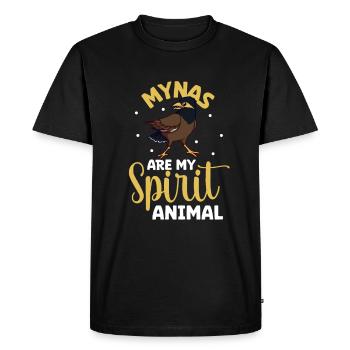 Favourite animal - Shepherd Maina - Men's Premium Organic T-Shirt - black - Front - Nico (187cm)