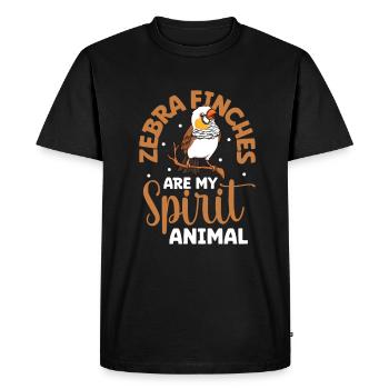 Favourite animal - Zebra finch - Men's Premium Organic T-Shirt - black - Front - Nico (187cm)