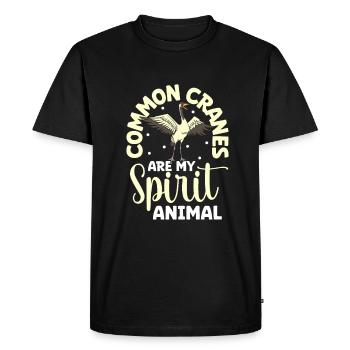 Animal préféré - grue - T-shirt Premium bio Homme - noir - Devant - Nico (187cm)