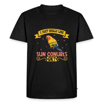I love my sun parakeet - Men's Premium Organic T-Shirt - black - Front - Nico (187cm)