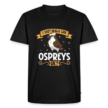 J’adore mon balbuzard pêcheur - T-shirt Premium bio Homme - noir - Devant - Nico (187cm)