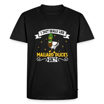 J’aime mon canard colvert - T-shirt Premium bio Homme - noir - Devant - Nico (187cm)