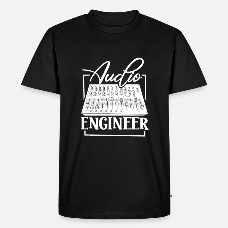Tontechniker - Audio Engineer - Männer Premium Bio T-Shirt - Schwarz