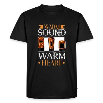 Warm Sound - Vacuum Tubes - Men's Premium Organic T-Shirt - black - Front - Nico (187cm)