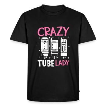 Crazy Tube Lady - Tube Amplifier - Men's Premium Organic T-Shirt - black - Front - Nico (187cm)