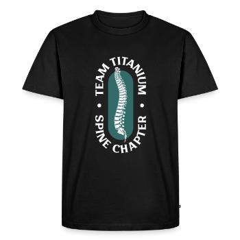 Team Titan - Back Surgery - Men's Premium Organic T-Shirt - black - Front - Nico (187cm)