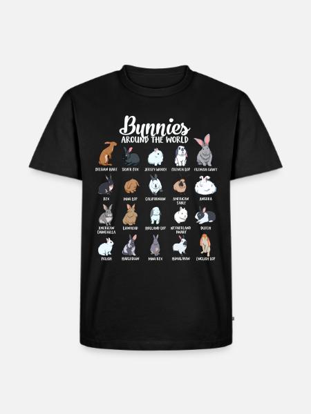 Hasen der Welt - Hase - Herre Premium økologisk T-shirt - sort