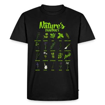 Pouvoirs de guérison de la nature - herbes - T-shirt Premium bio Homme - noir - Devant - Nico (187cm)