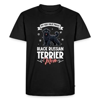 Black Russian Terrier Mom - Men's Premium Organic T-Shirt - black - Front - Nico (187cm)
