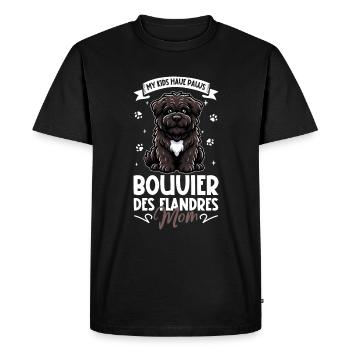 Bouvier des Flandres Mama - T-shirt Premium bio Homme - noir - Devant - Nico (187cm)