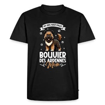 Bouvier des Ardennes Mama - T-shirt Premium bio Homme - noir - Devant - Nico (187cm)