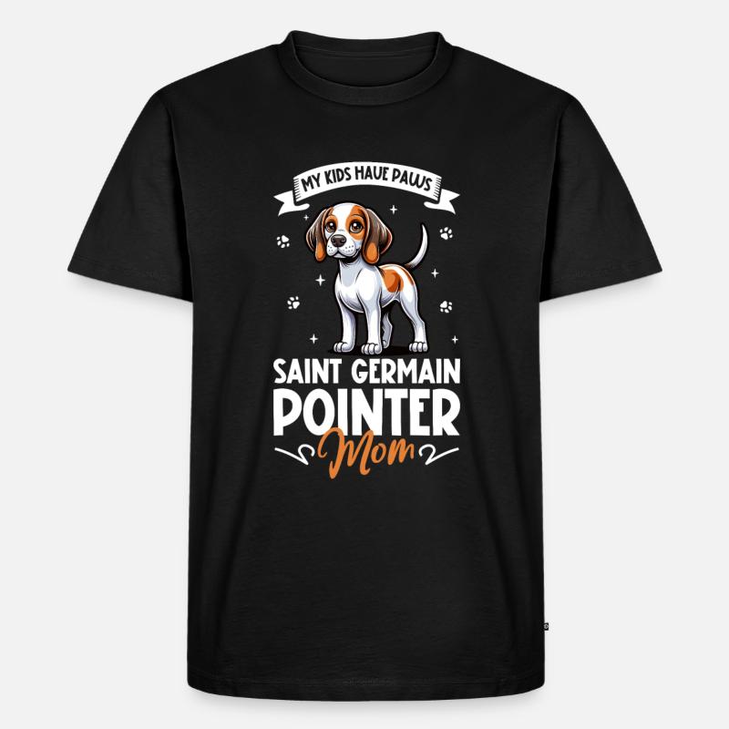 Braque Saint-Germain Mama - Männer Premium Bio T-Shirt - Schwarz