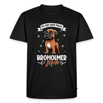 Maman Broholm - T-shirt Premium bio Homme - noir - Devant - Nico (187cm)