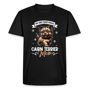 Cairn Terrier Mom - Men's Premium Organic T-Shirt - black - Front - Nico (187cm)