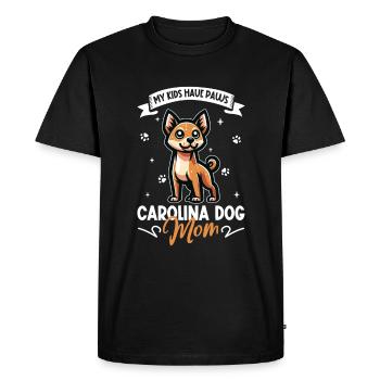 Maman chien Carolina - T-shirt Premium bio Homme - noir - Devant - Nico (187cm)