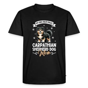 Chien de berger des Carpates Mama - T-shirt Premium bio Homme - noir - Devant - Nico (187cm)