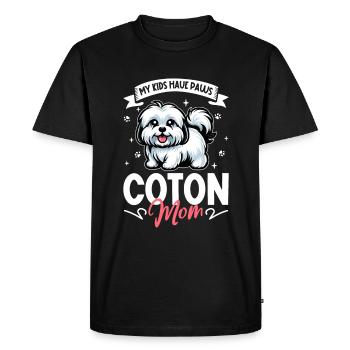 Coton de Tulear Mama - T-shirt Premium bio Homme - noir - Devant - Nico (187cm)