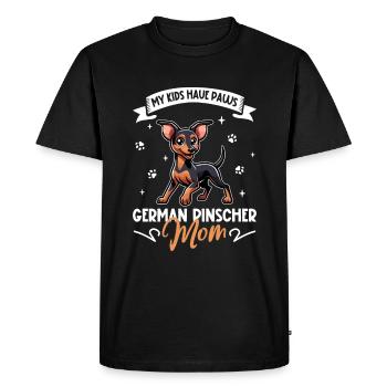 Maman Pinscher Allemande - T-shirt Premium bio Homme - noir - Devant - Nico (187cm)