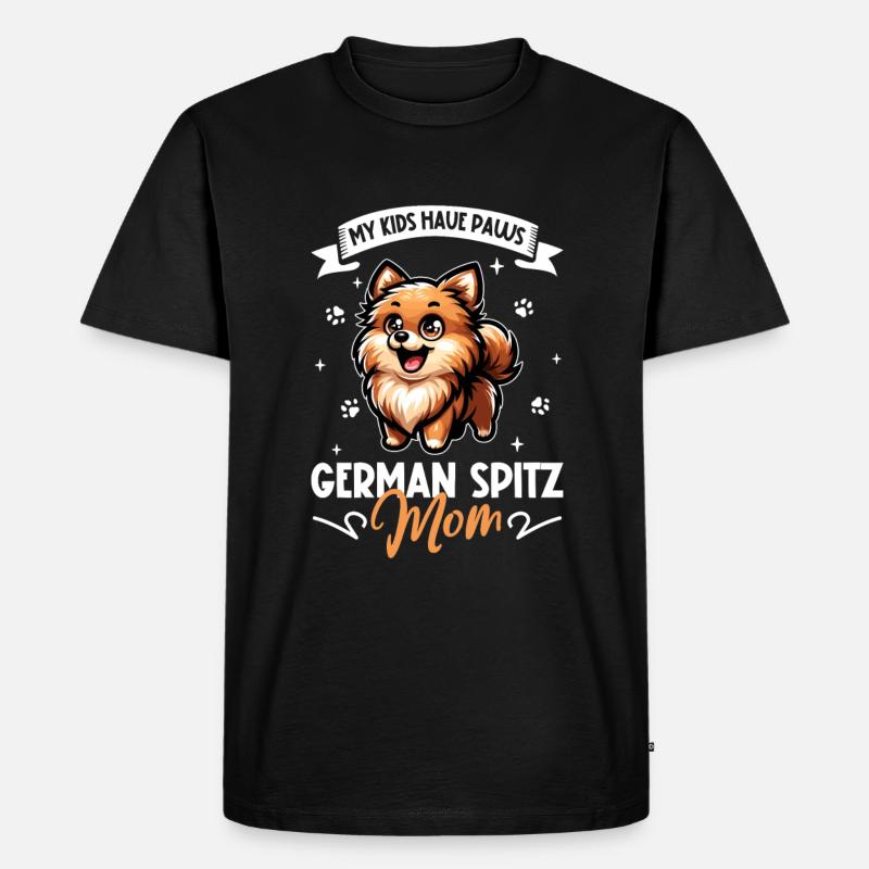 Deutscher Spitz Mama - Männer Premium Bio T-Shirt - Schwarz