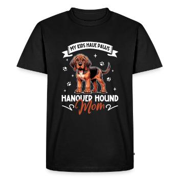 Chien de chasse au parfum hanovrien maman - T-shirt Premium bio Homme - noir - Devant - Nico (187cm)