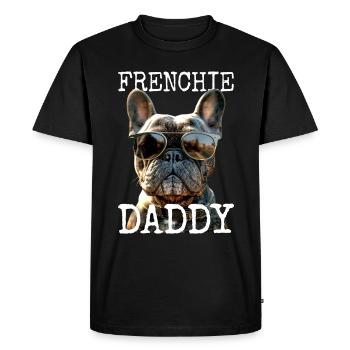 Frenchie Daddy Papa Fête des Pères Dogue Allemand - T-shirt Premium bio Homme - noir - Devant - Nico (187cm)
