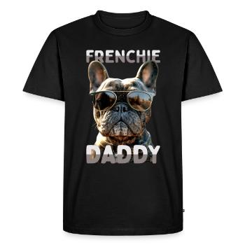 Frenchie Daddy Papa Fête des Pères Dogue Allemand - T-shirt Premium bio Homme - noir - Devant - Nico (187cm)
