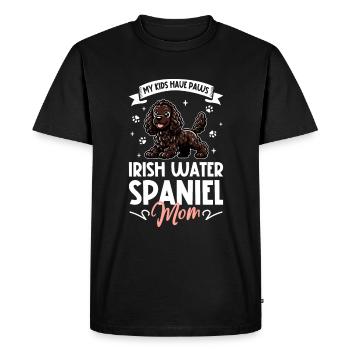 Irish Water Spaniel Mom - Men's Premium Organic T-Shirt - black - Front - Nico (187cm)