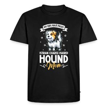 Rough-haired Istrian Hound Mom - Men's Premium Organic T-Shirt - black - Front - Nico (187cm)