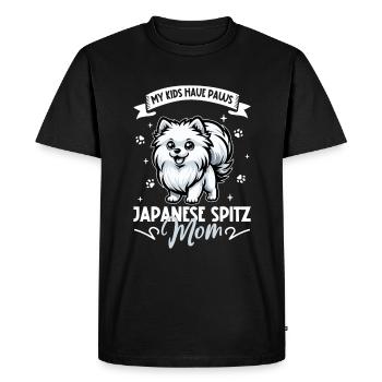 Japan Spitz Mom - Men's Premium Organic T-Shirt - black - Front - Nico (187cm)