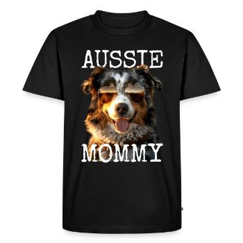 Aussie Maman Fête des Mères Maman Berger Australien - T-shirt Premium bio Homme - noir - Devant - Nico (187cm)