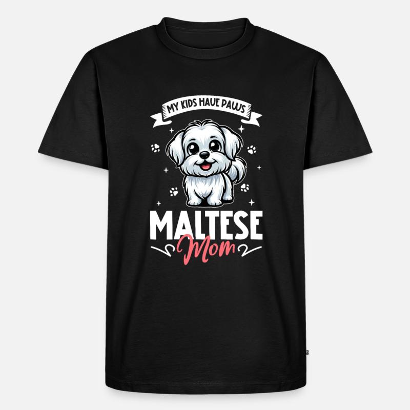 Malteser Mama - Männer Premium Bio T-Shirt - Schwarz