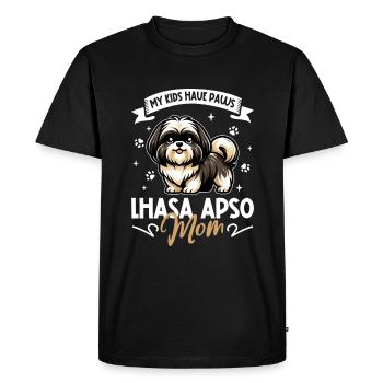 Lhassa Apso Mama - T-shirt Premium bio Homme - noir - Devant - Nico (187cm)