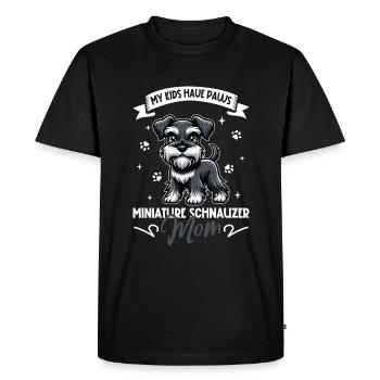 Maman Schnauzer nain - T-shirt Premium bio Homme - noir - Devant - Nico (187cm)