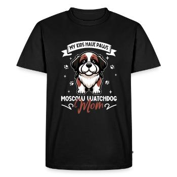 Moscow Guard Dog Mom - Men's Premium Organic T-Shirt - black - Front - Nico (187cm)