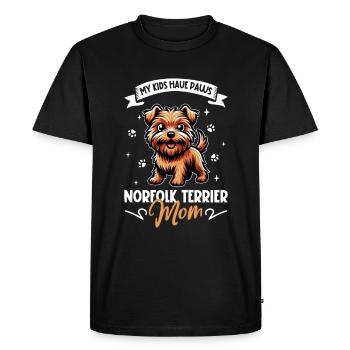 Norfolk Terrier Mom - Men's Premium Organic T-Shirt - black - Front - Nico (187cm)