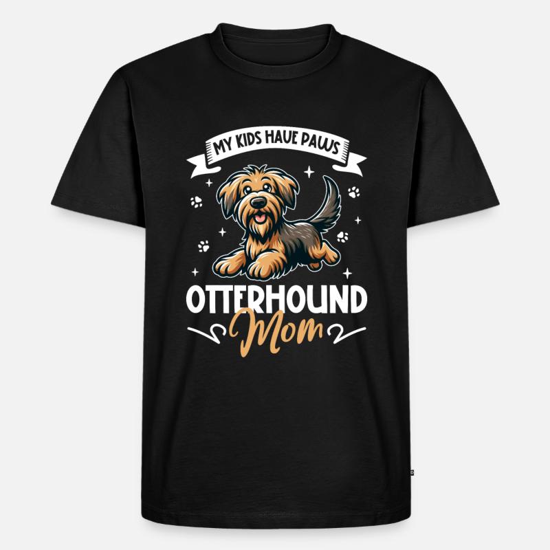 Otterhund Mama - Männer Premium Bio T-Shirt - Schwarz