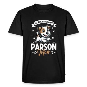 Parson Russell Terrier Mom - Men's Premium Organic T-Shirt - black - Front - Nico (187cm)